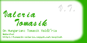 valeria tomasik business card